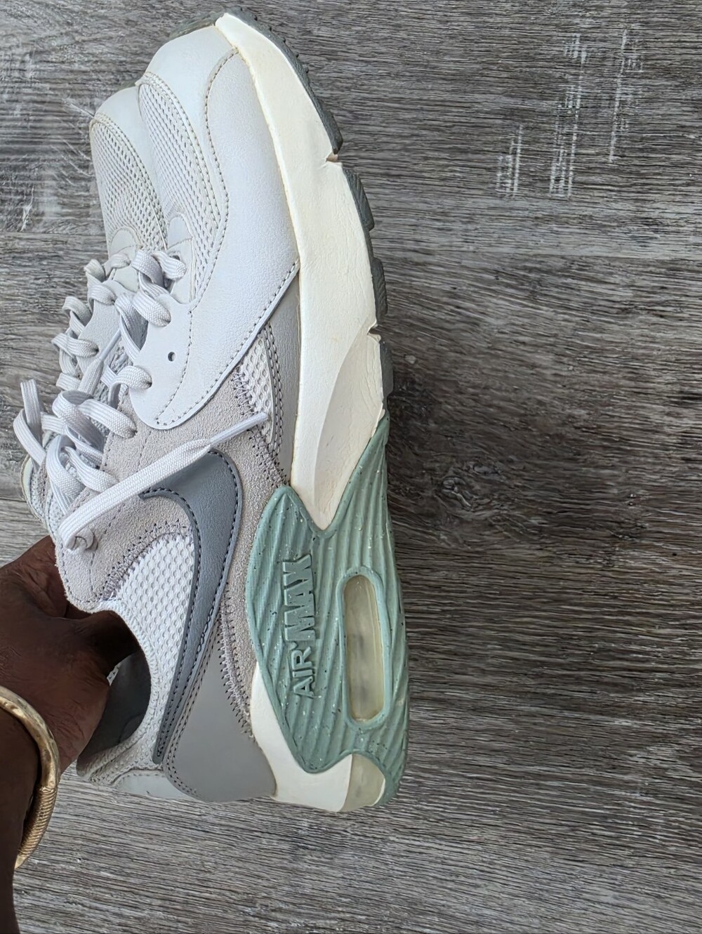 Nike Gray & Green Air Max Sneakers